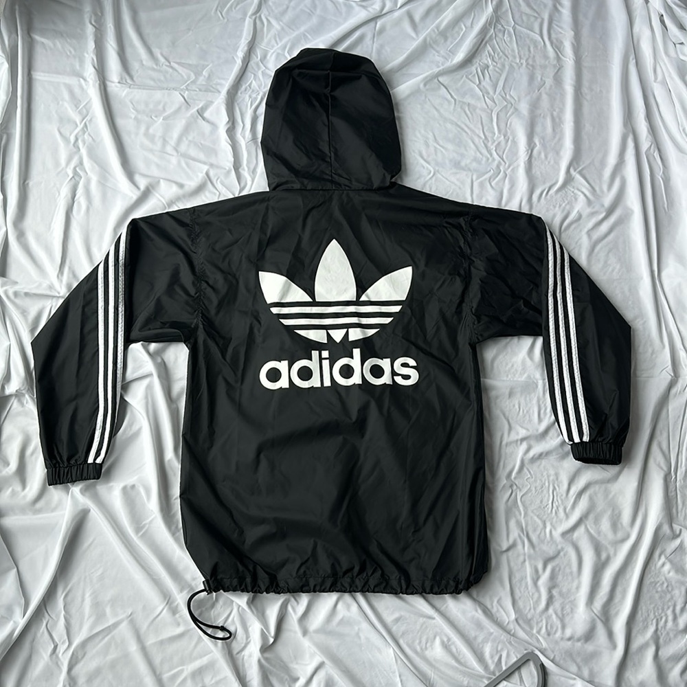 Adidas Black Windbreaker Jacket